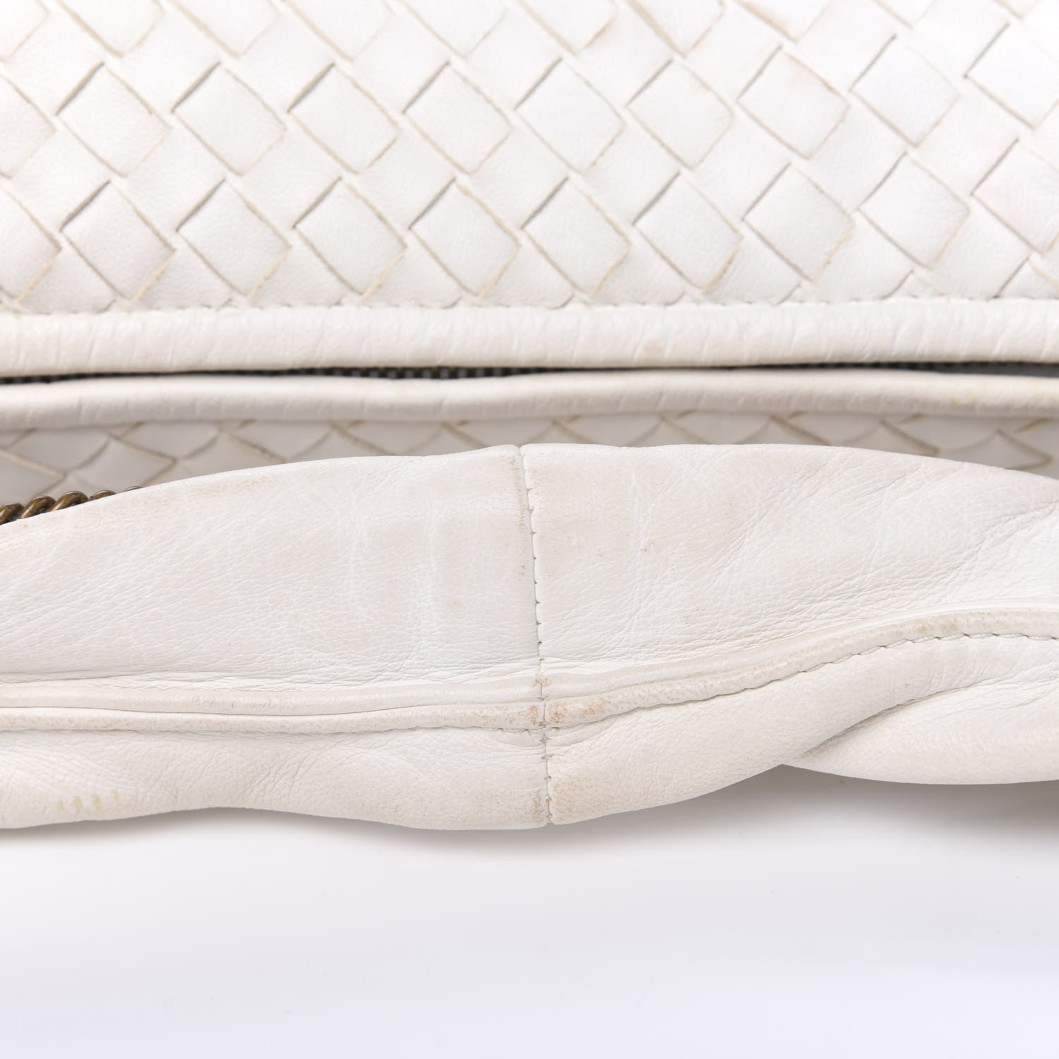 Bottega Veneta Nappa Intrecciato Medium Veneta Chain Hobo White 12 of 14