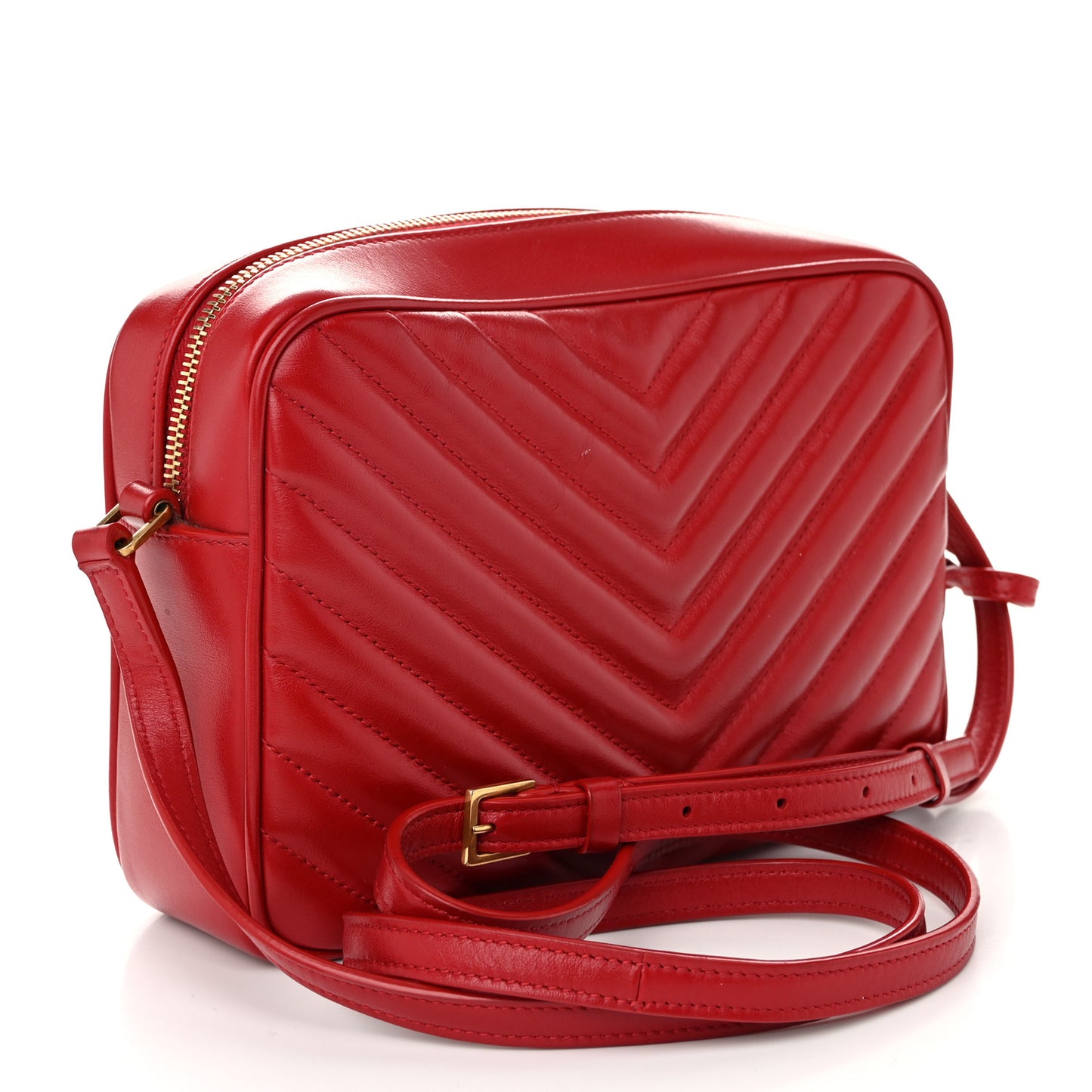 Calfskin Matelasse Monogram Lou Camera Bag Rouge Eros