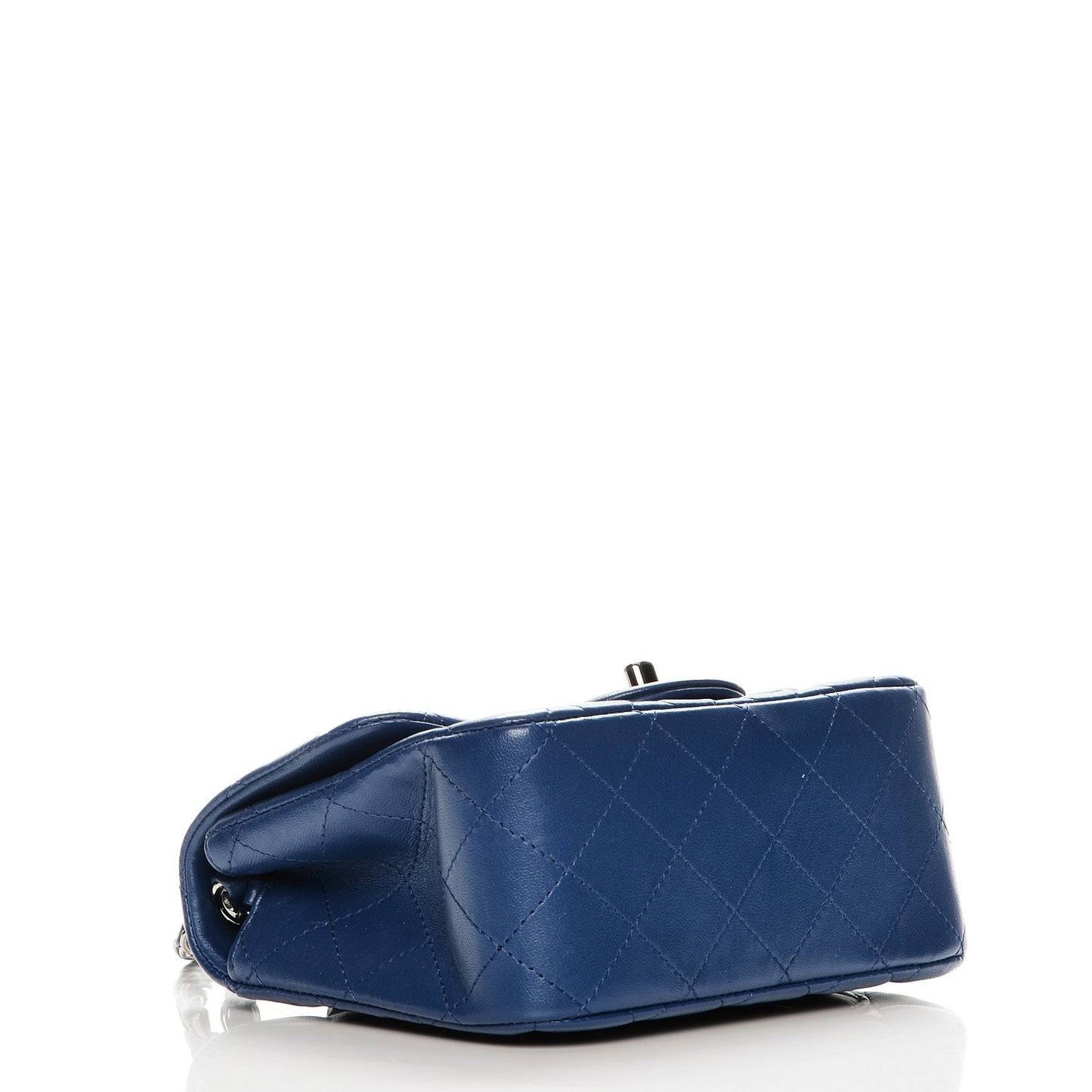 Lambskin Quilted Mini Square Flap Blue