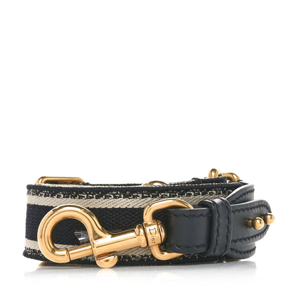 Christian Dior Canvas Embroidered Shoulder Strap Black 1 of 4