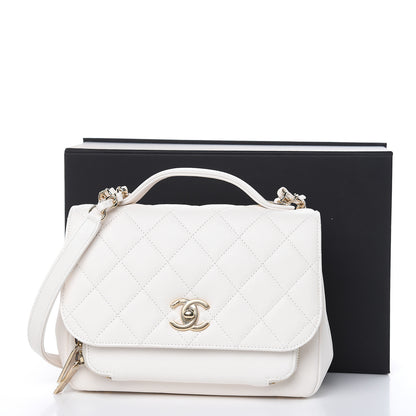 Chanel Caviar Quilted Medium Business Affinity Flap White 17 of 17