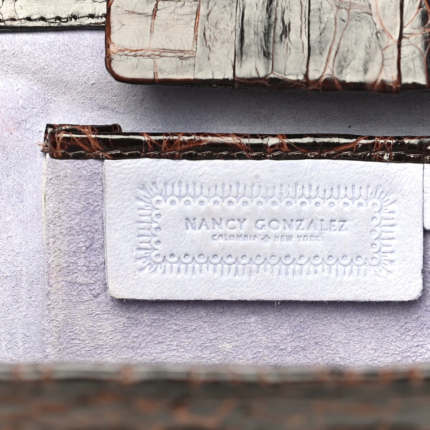 Crocodile Clutch Brown