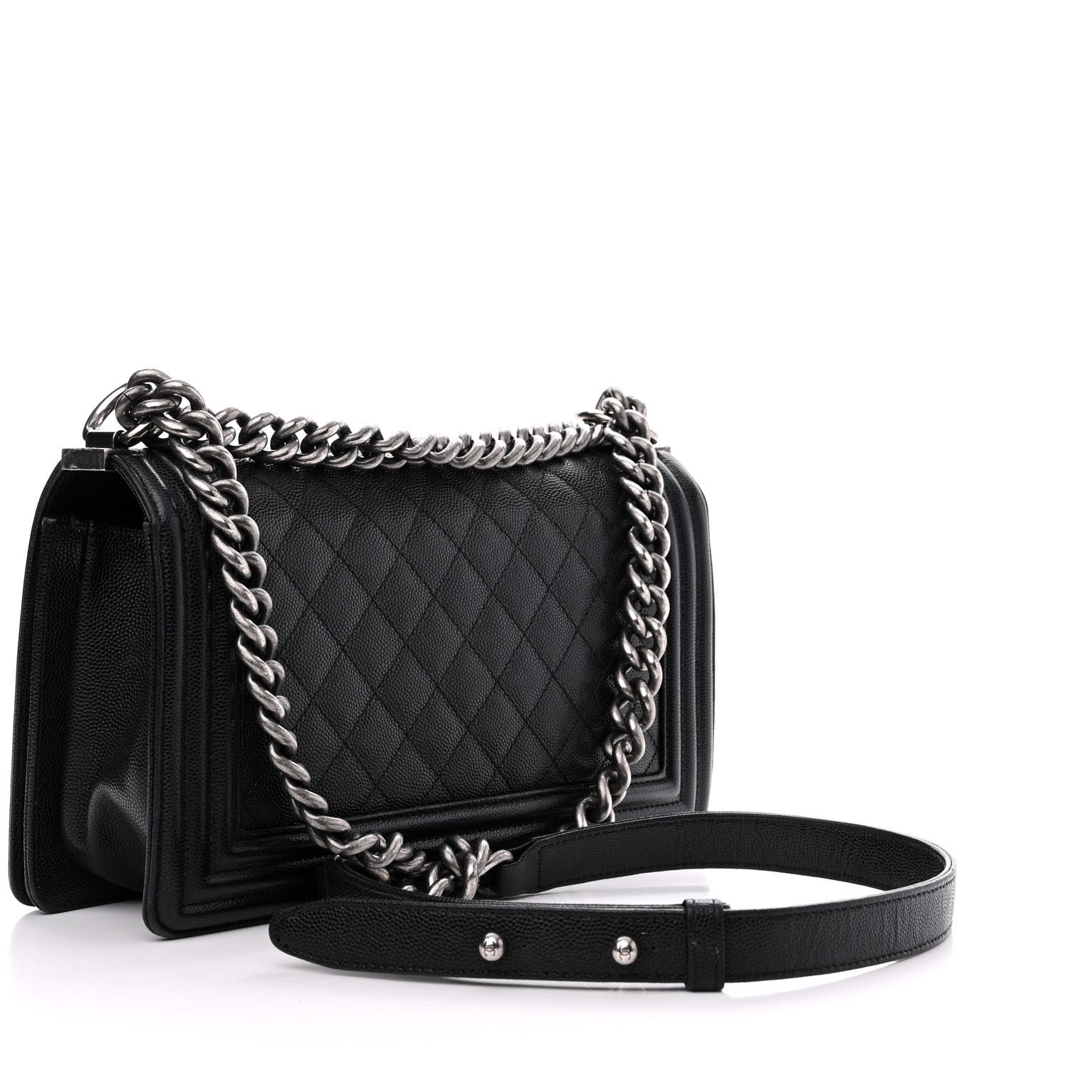 Chanel Caviar Quilted Medium Boy Flap Black 3 of 15