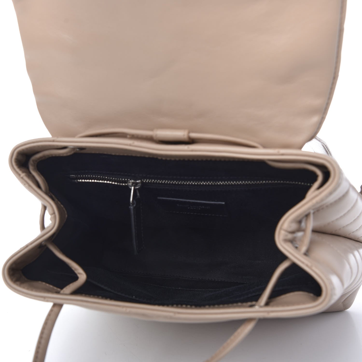 Saint Laurent Calfskin Y Quilted Monogram Small Loulou Backpack Dark Beige 5 of 13