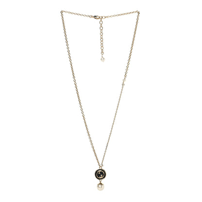 Gucci Metal Enamel Blondie Pendant Necklace Gold Black 3 of 6