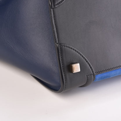 Celine Nubuck Calfskin Suede Mini Tri-Color Luggage Bright Blue 16 of 18