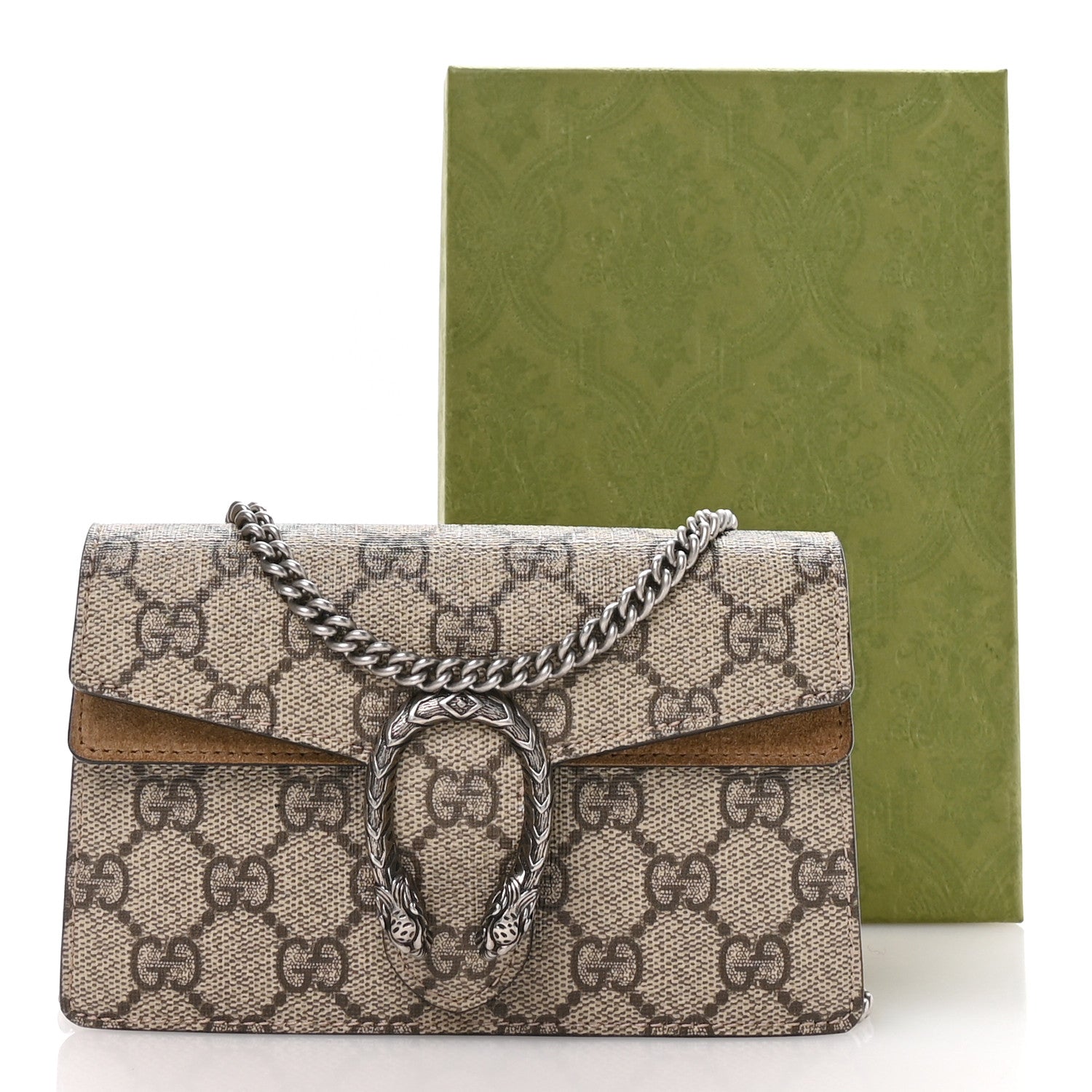 Gucci GG Supreme Monogram Super Mini Dionysus Shoulder Bag Taupe 11 of 11