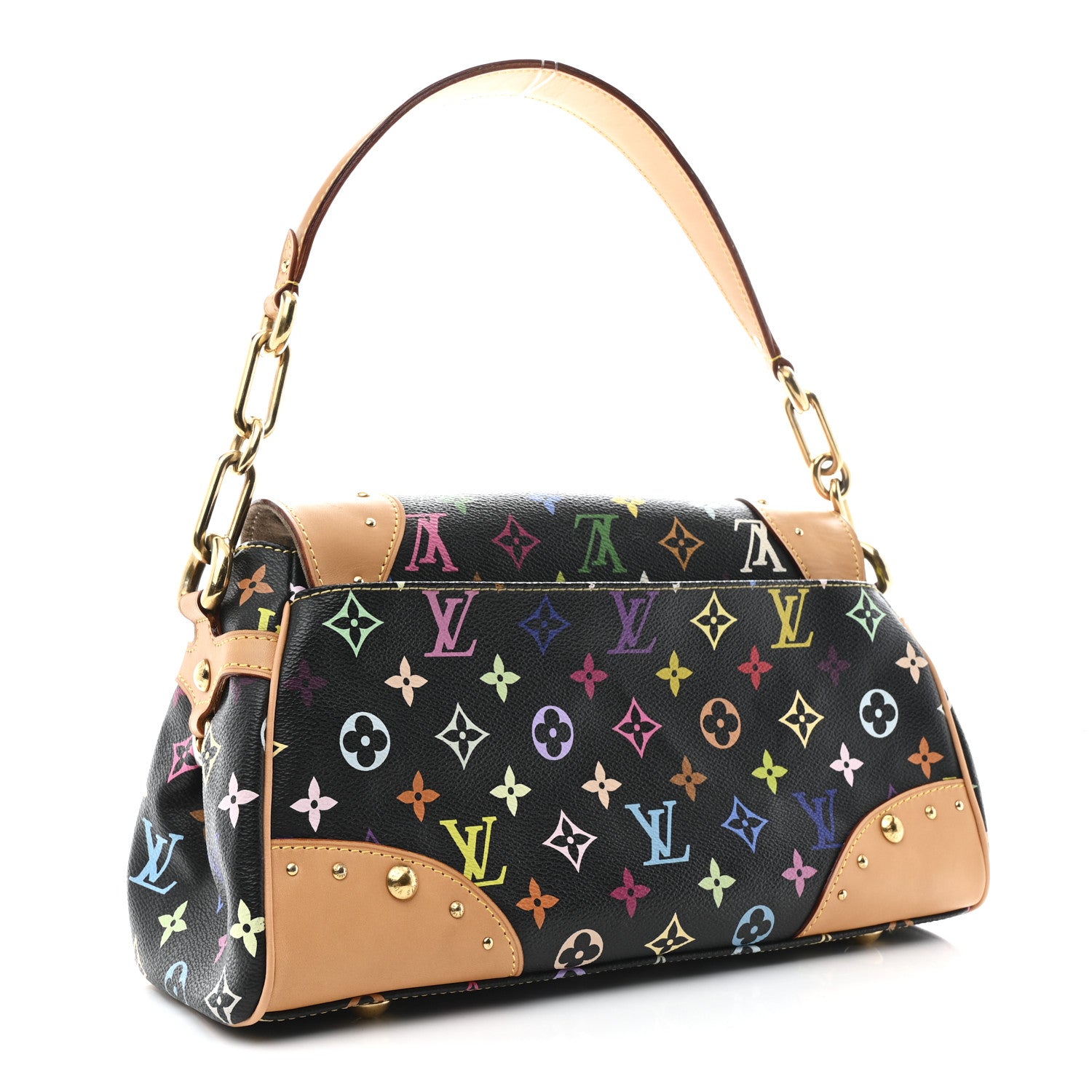 Louis Vuitton Monogram Multicolor Beverly MM Black 3 of 9
