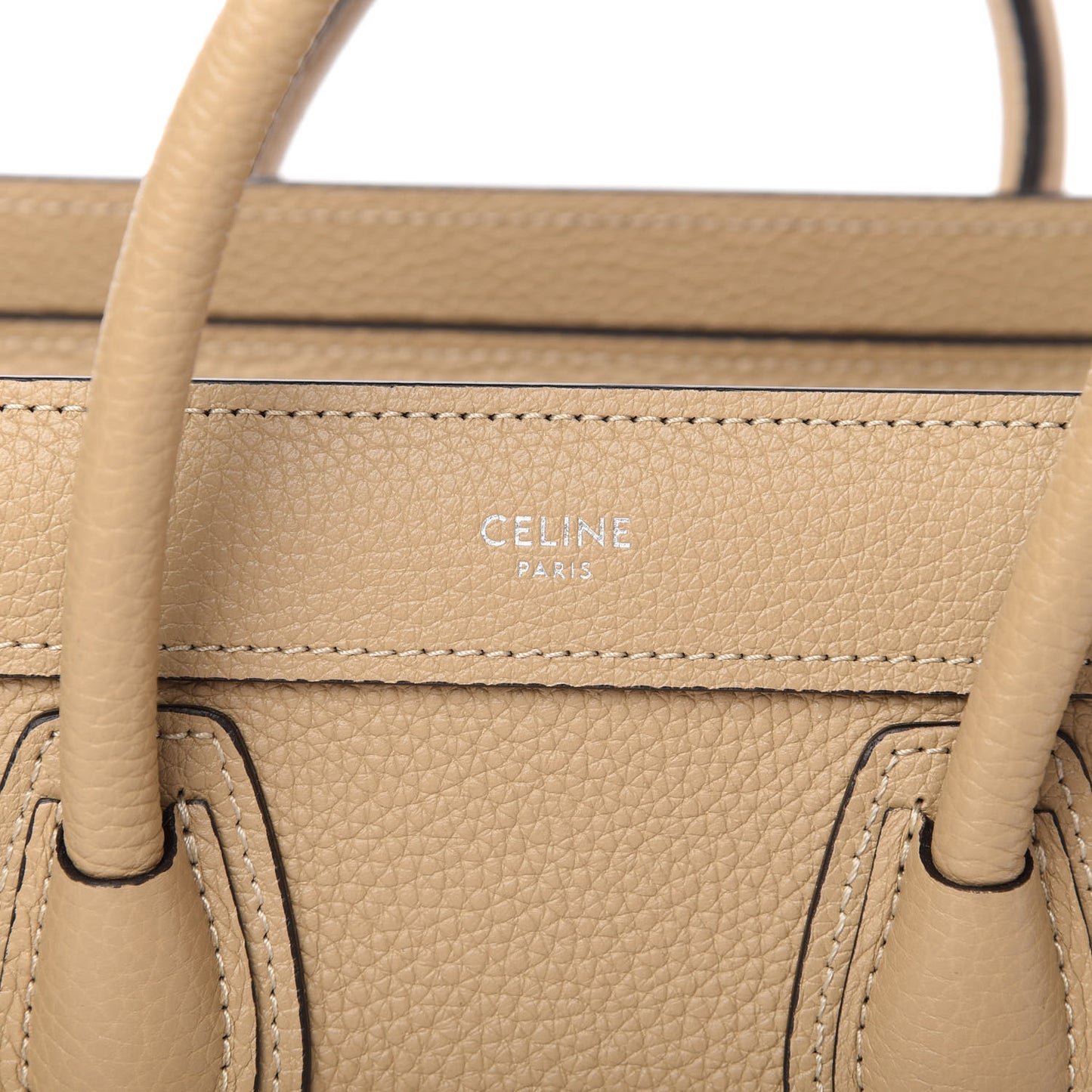 Drummed Calfskin Nano Luggage Dune