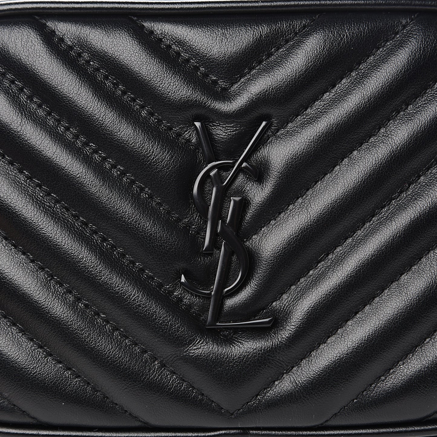 Calfskin Matelasse Monogram Lou Belt Bag Black