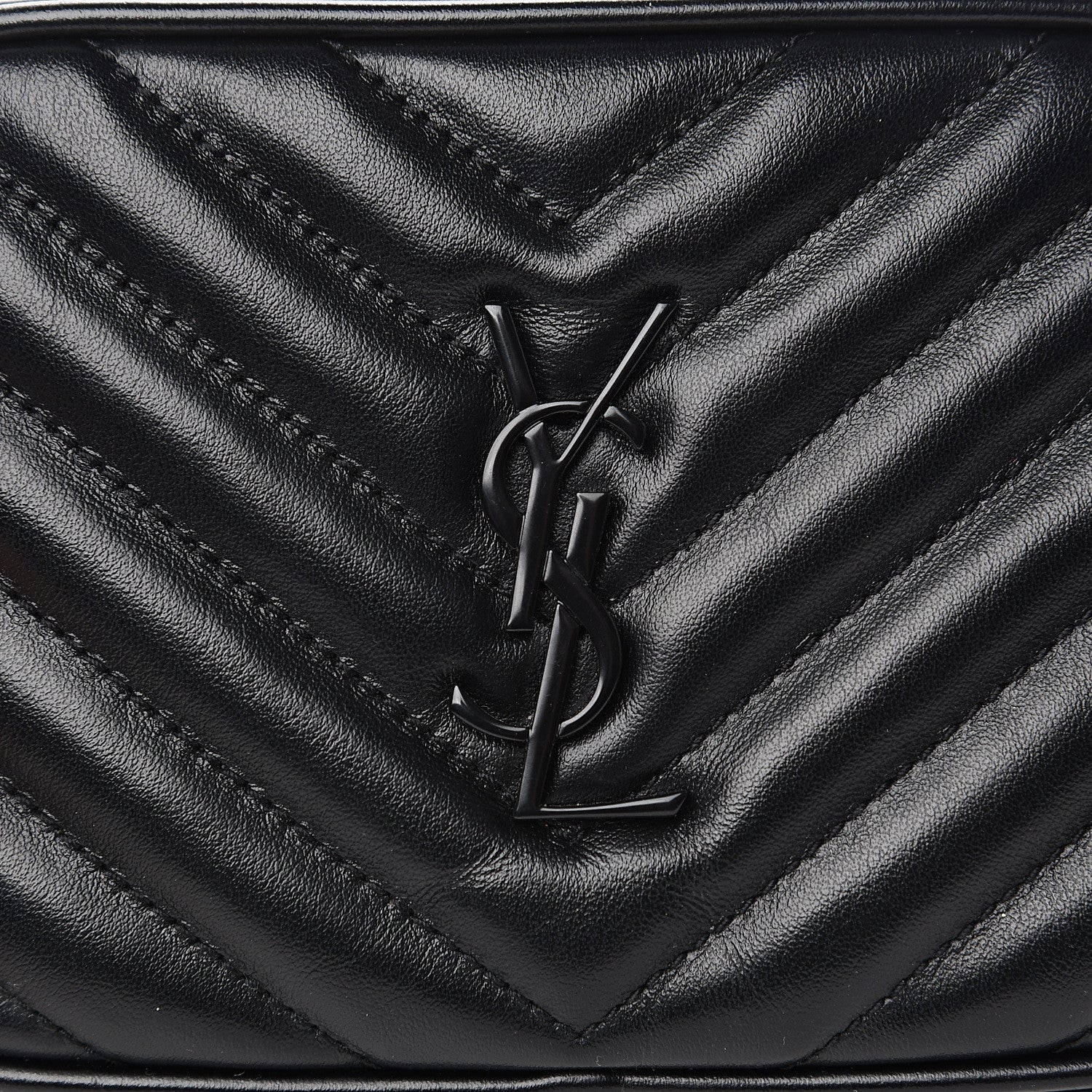Saint Laurent Calfskin Matelasse Monogram Lou Belt Bag Black 6 of 8