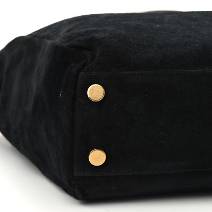 Saint Laurent Calfskin Suede North South Reversible Shopping Tote Beige Black 16 of 17