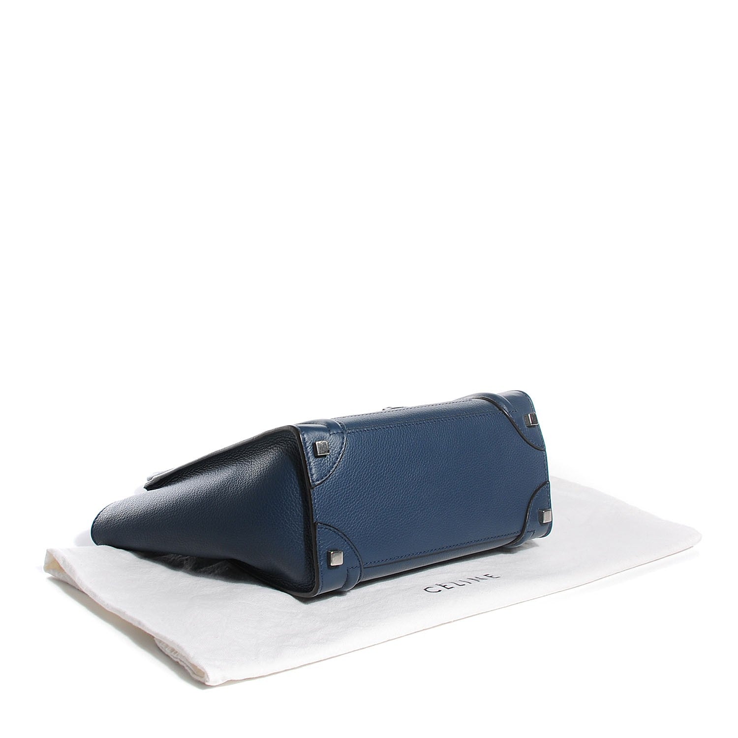 Celine Drummed Calfskin Micro Luggage Orage 4 of 8