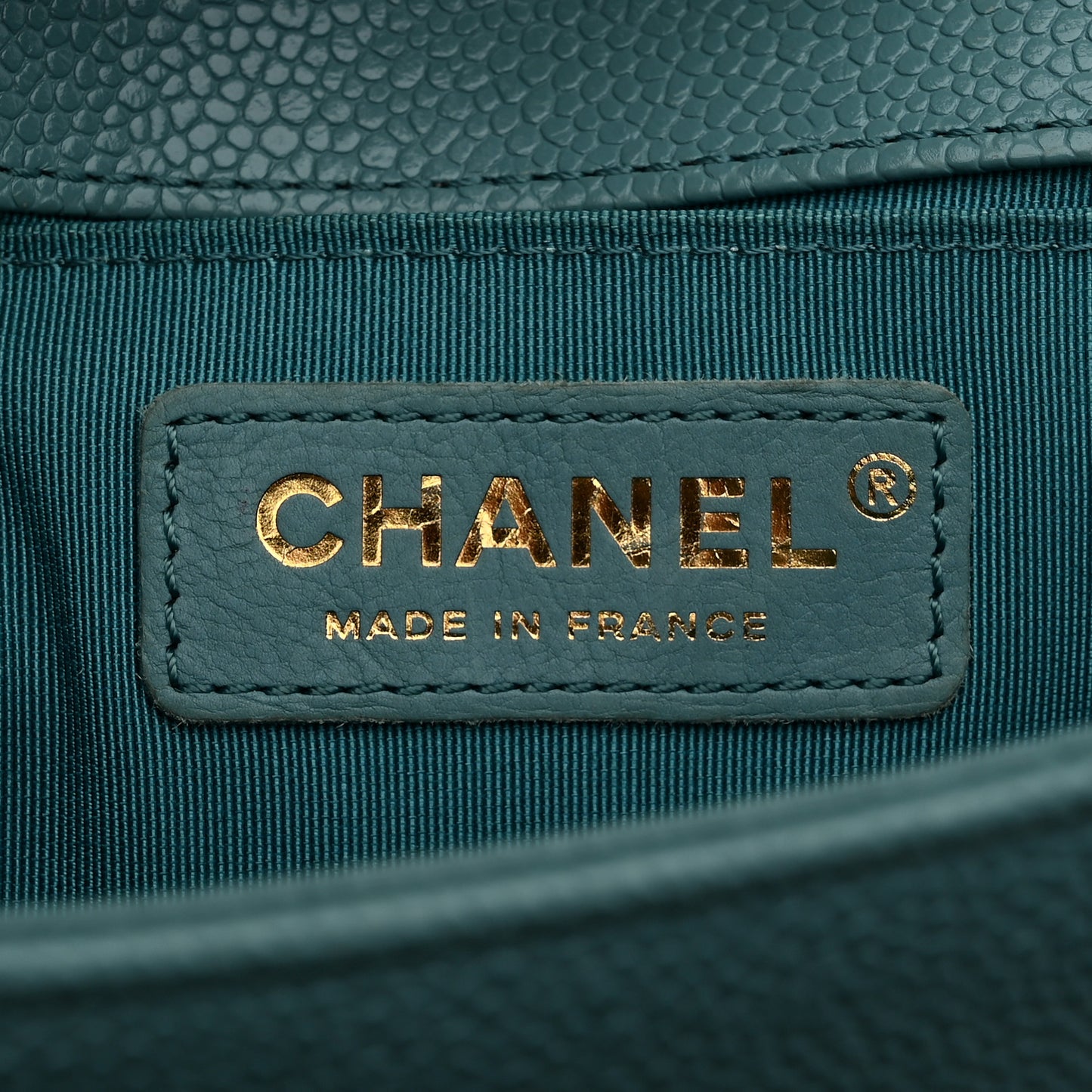 Caviar Quilted Small Boy Flap Light Blue