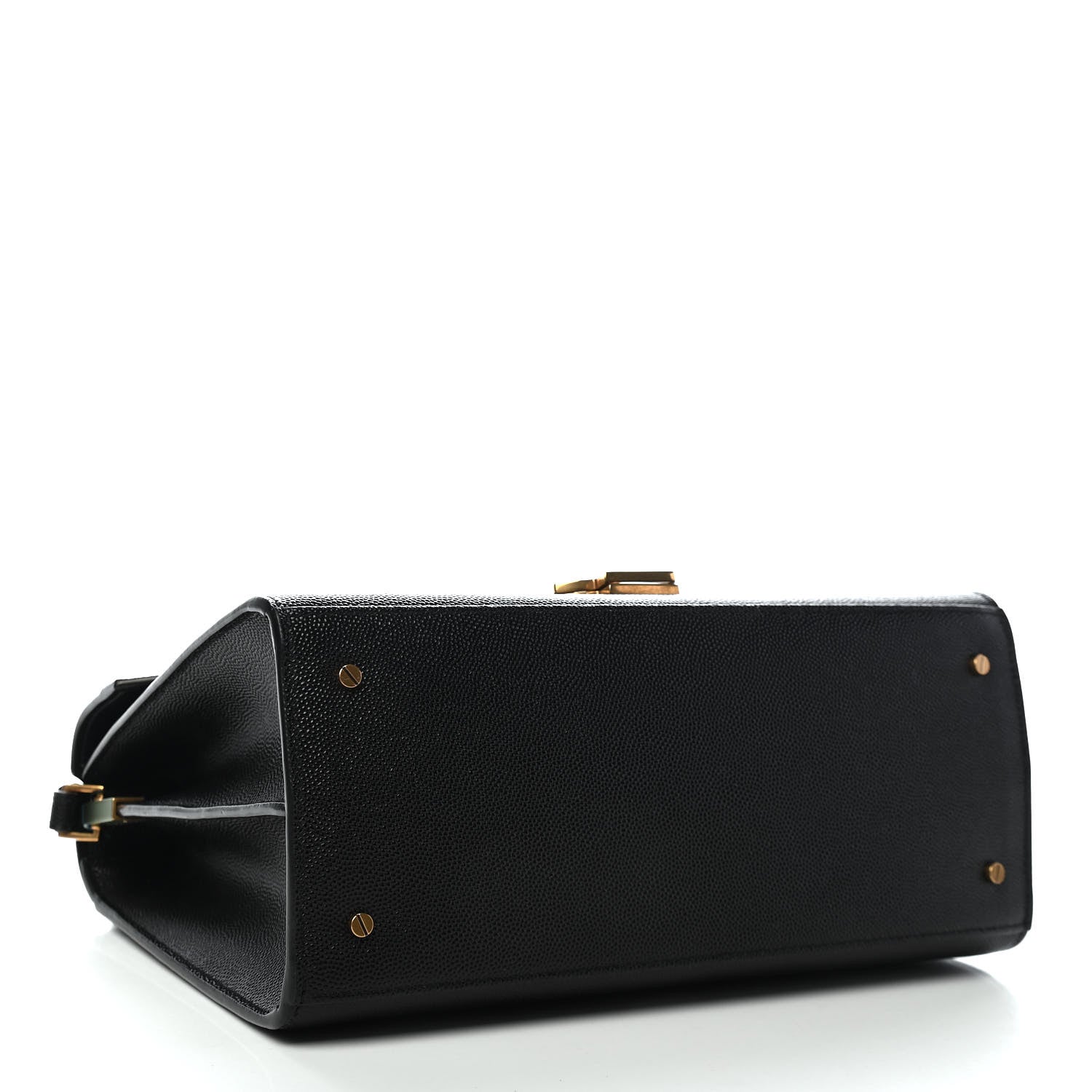 Saint Laurent Grain de Poudre Medium Classic Monogram Cassandra Top Handle Black Rouge Legion 6 of 8