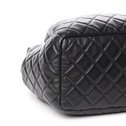 Chanel Lambskin Quilted CC Chain Drawstring Tote Black 8 of 11