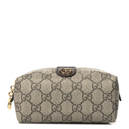Gucci Soft GG Supreme Monogram Calfskin Medium Ophidia Cosmetic Case Beige Ebony New Acero 1 of 10