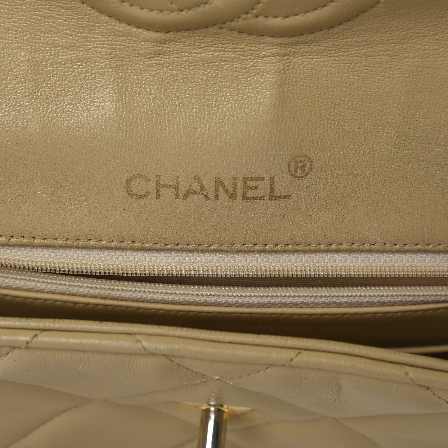 Chanel Lambskin Quilted Bi-Color Flap Beige Black 6 of 20