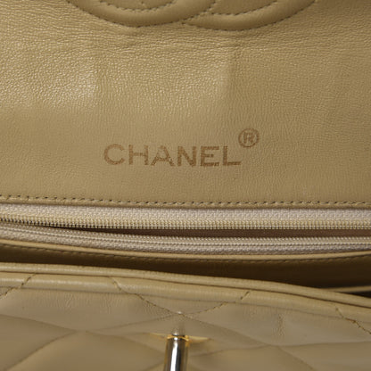 Chanel Lambskin Quilted Bi-Color Flap Beige Black 6 of 20