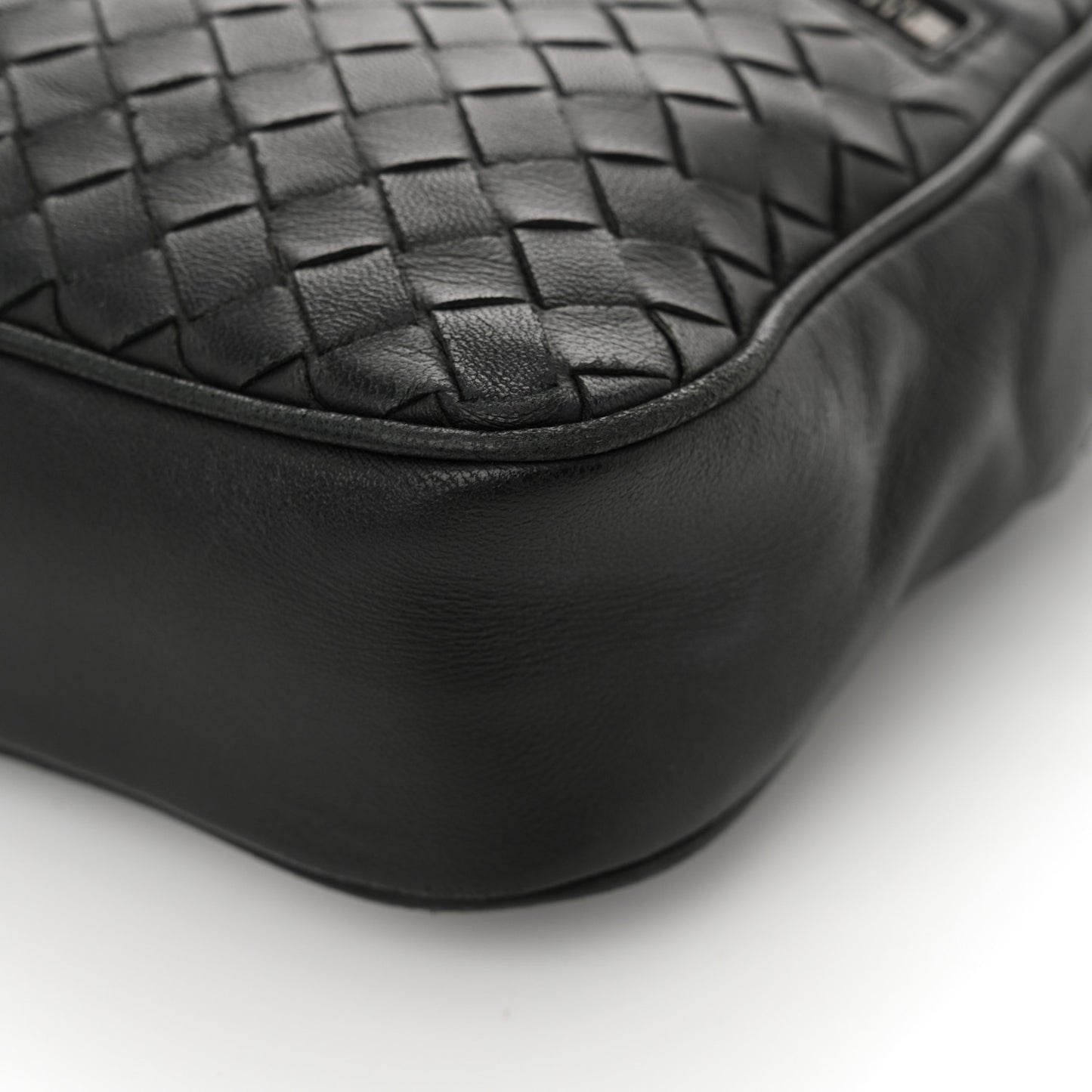 Nappa Intrecciato Crossbody Messenger Ebano