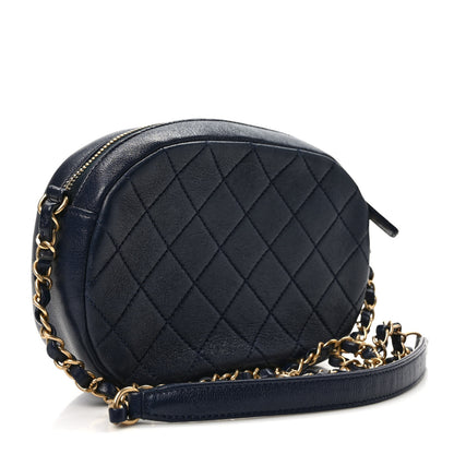 Chanel Lambskin Quilted Coco Midnight Camera Case Navy 3 of 9