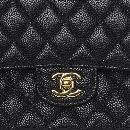 Chanel Caviar Quilted Medium Double Flap Black 8 of 12