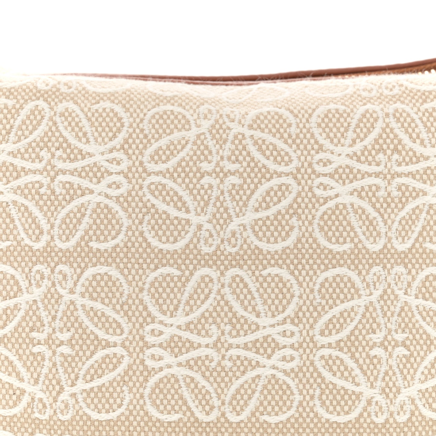 Jacquard Anagram Calfskin Small Cubi Bag Ecru Tan