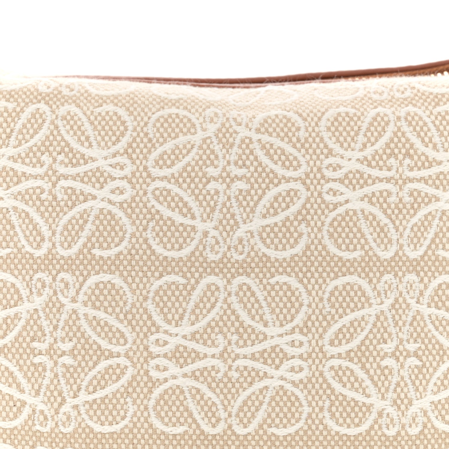 Loewe Jacquard Anagram Calfskin Small Cubi Bag Ecru Tan 8 of 12