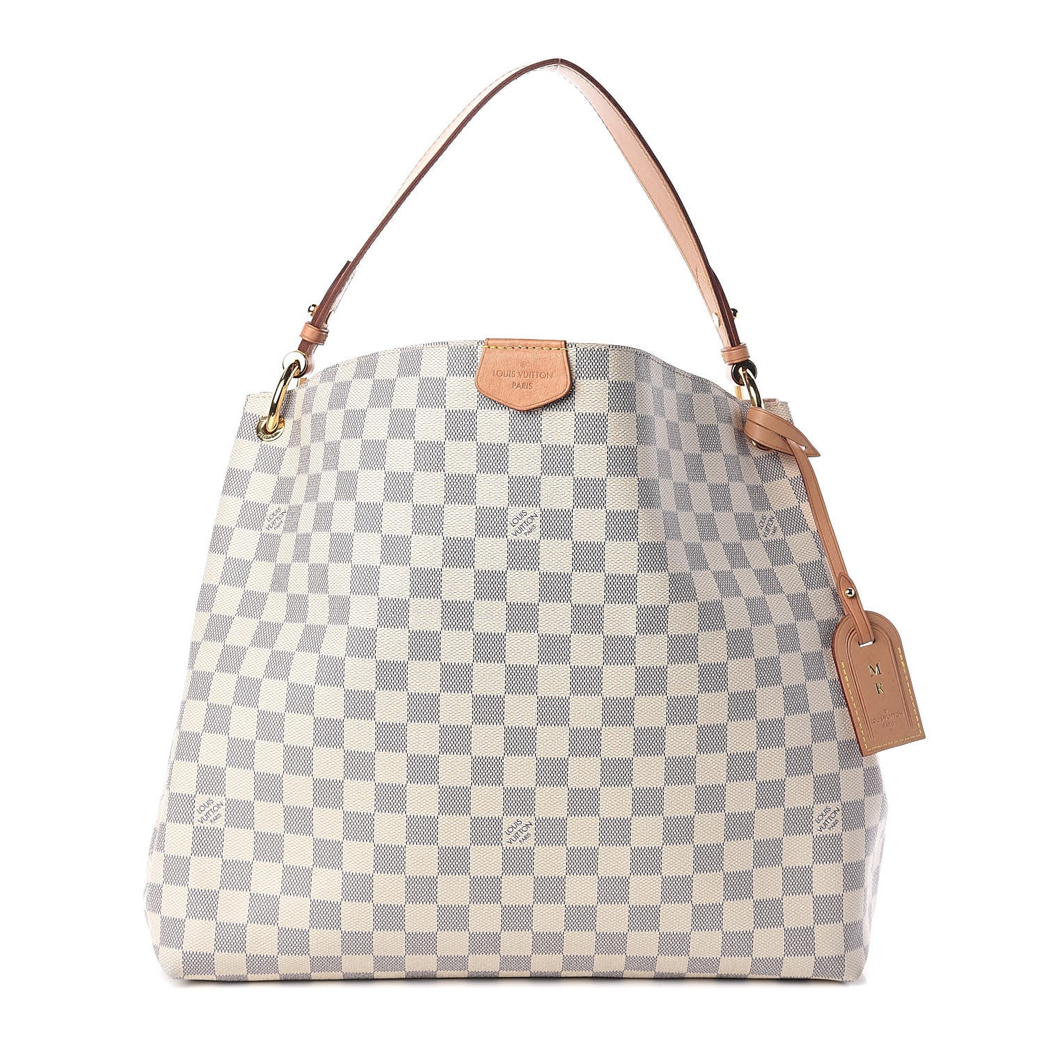 Louis Vuitton Damier Azur Graceful MM Rose Ballerine 1 of 11