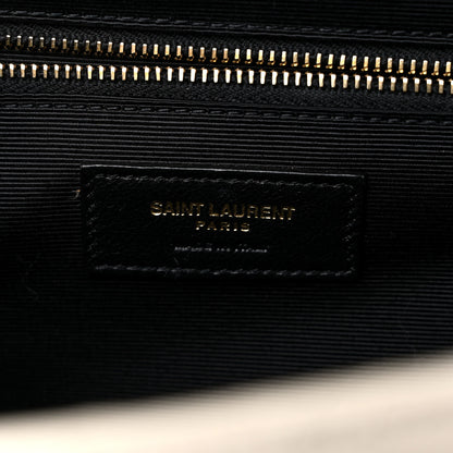 Saint Laurent Grain De Poudre Textured Mixed Matelasse Large Triquilt Monogram Satchel Porcellana 6 of 10