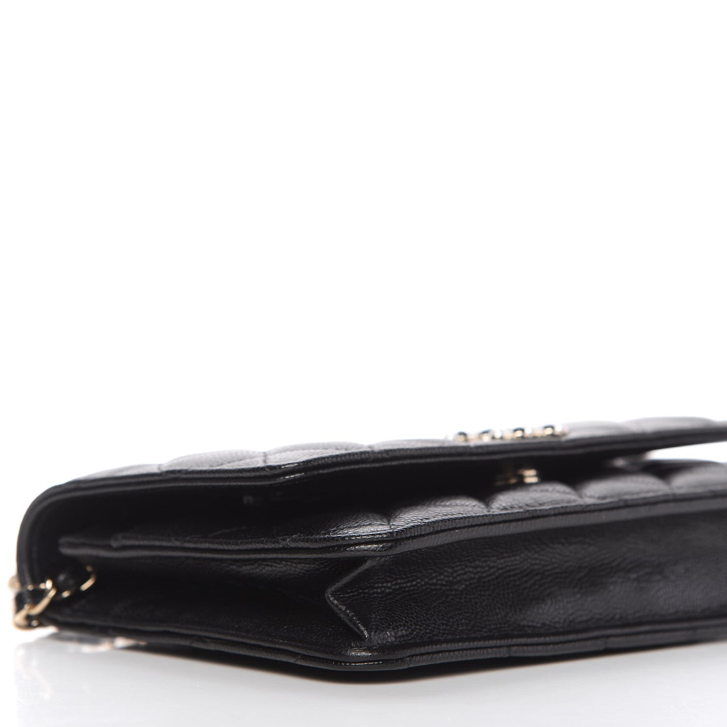 Caviar Quilted Coco Candy Wallet On Chain WOC Black