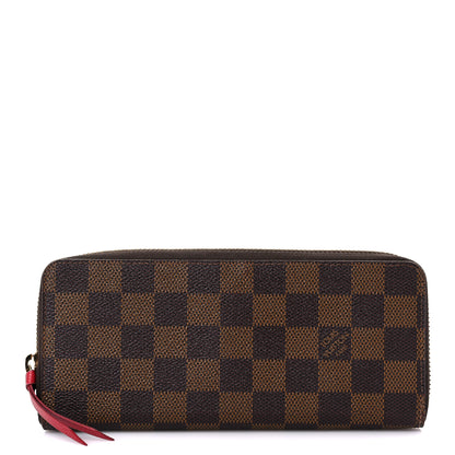 Louis Vuitton Damier Ebene Clemence Wallet Cherry 1 of 19
