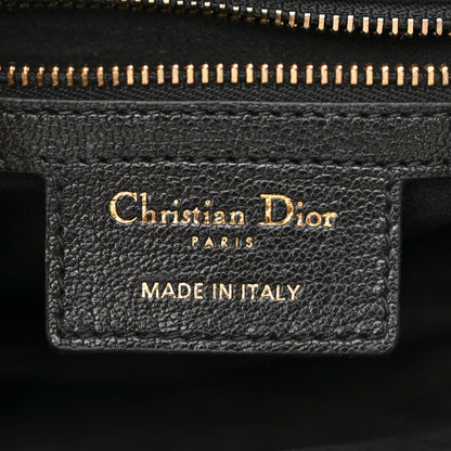 Christian Dior Shiny Goatskin Saddle Bag With Strap Black 6 of 10