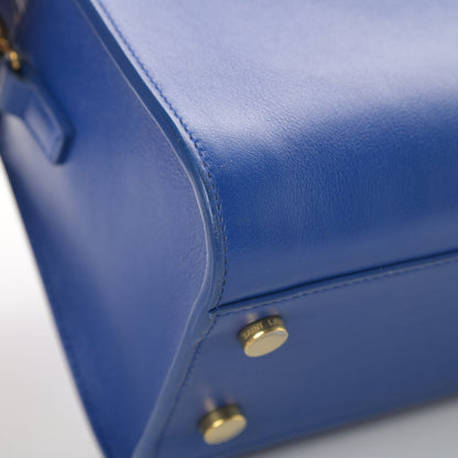 Saint Laurent Calfskin Monogram Baby Cabas Blue 13 of 19