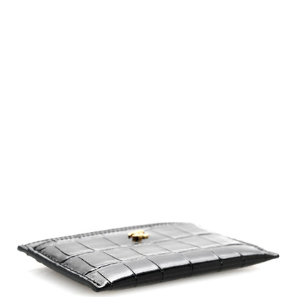 Chanel Calfskin Crocodile Embossed Crococo Card Holder Black 4 of 8