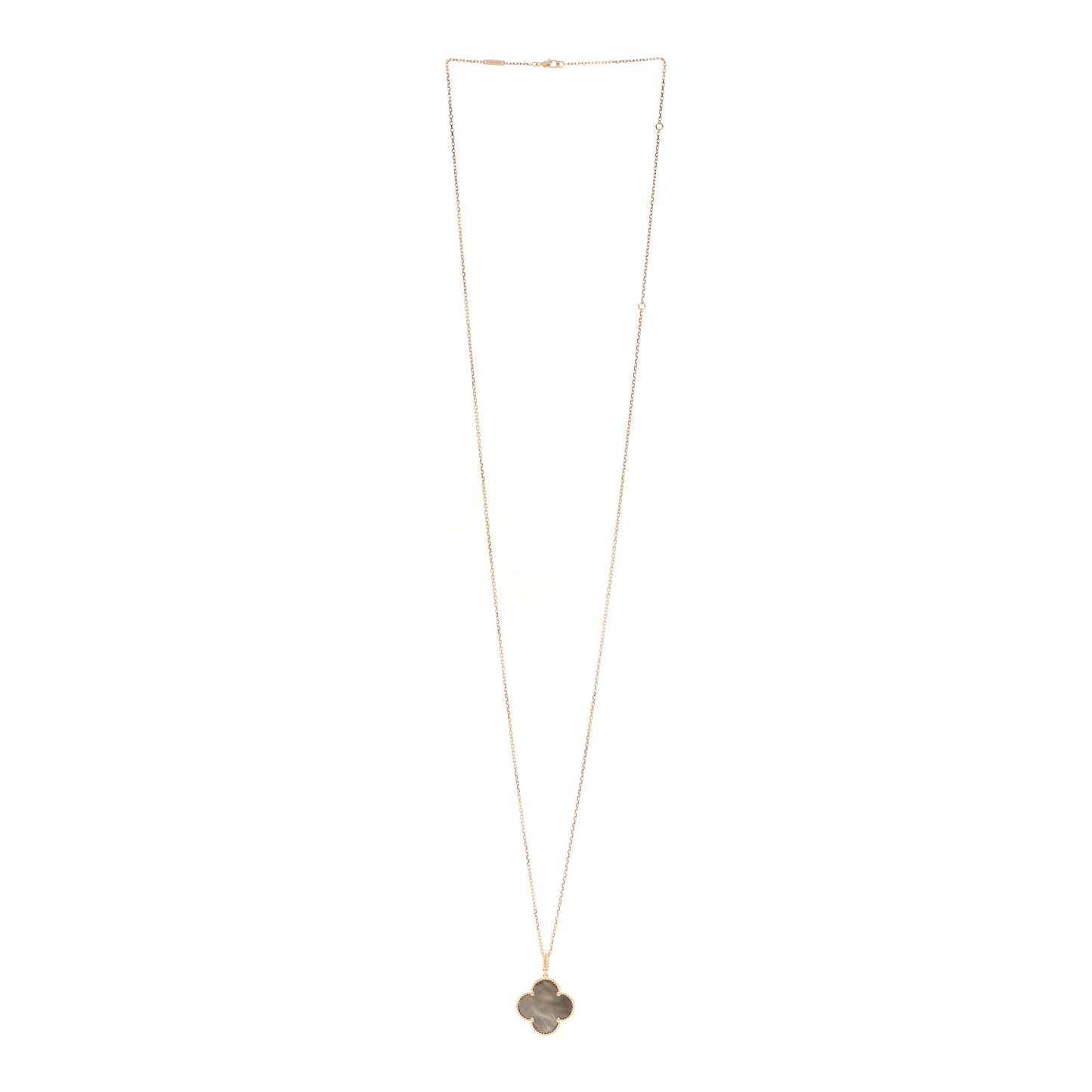 18K Rose Gold Gray Mother of Pearl Magic Alhambra Long Necklace