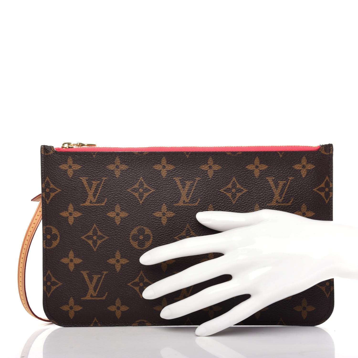 Louis Vuitton Monogram Neverfull MM GM Pochette Grenade 2 of 8