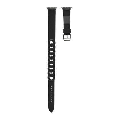 Hermes Swift Gourmette 41mm Apple Watch Double Tour Band Black 1 of 7