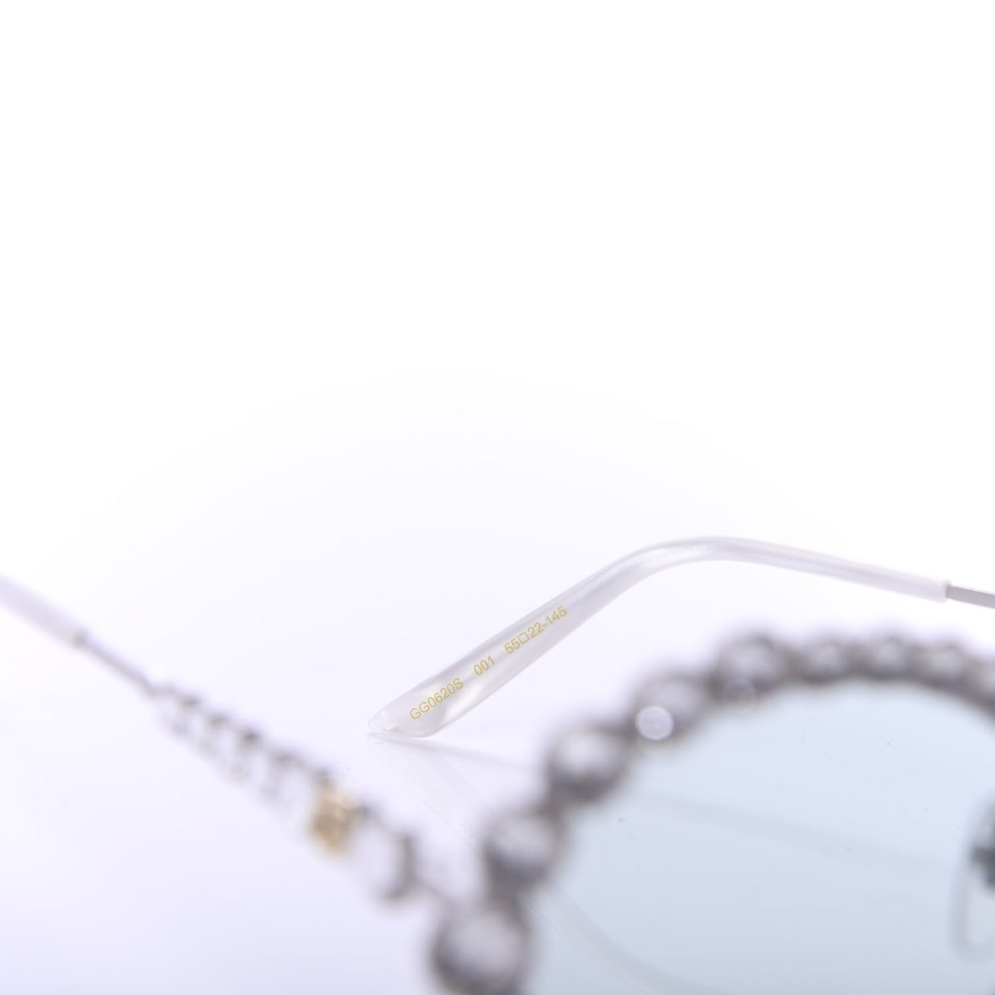 Crystal Oval Sunglasses GG0620S Silver
