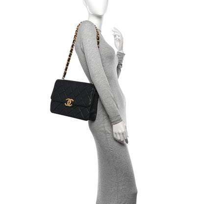 Chanel Caviar Quilted CC Large Flap Black 2 of 11