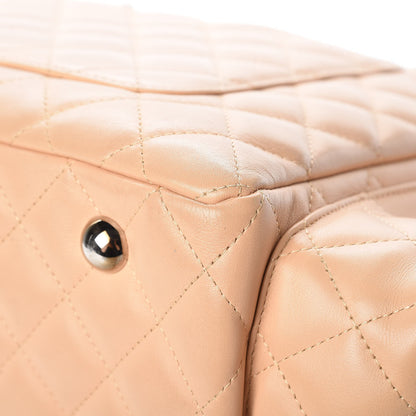 Chanel Calfskin Quilted Large Cambon Multipocket Reporter Beige Black 15 of 16