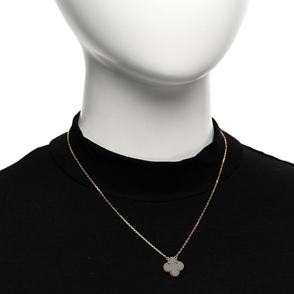 Van Cleef & Arpels VAN CLEEF & ARPELS 18K Yellow Gold Black Onyx Vintage Alhambra Pendant Necklace 2 of 6