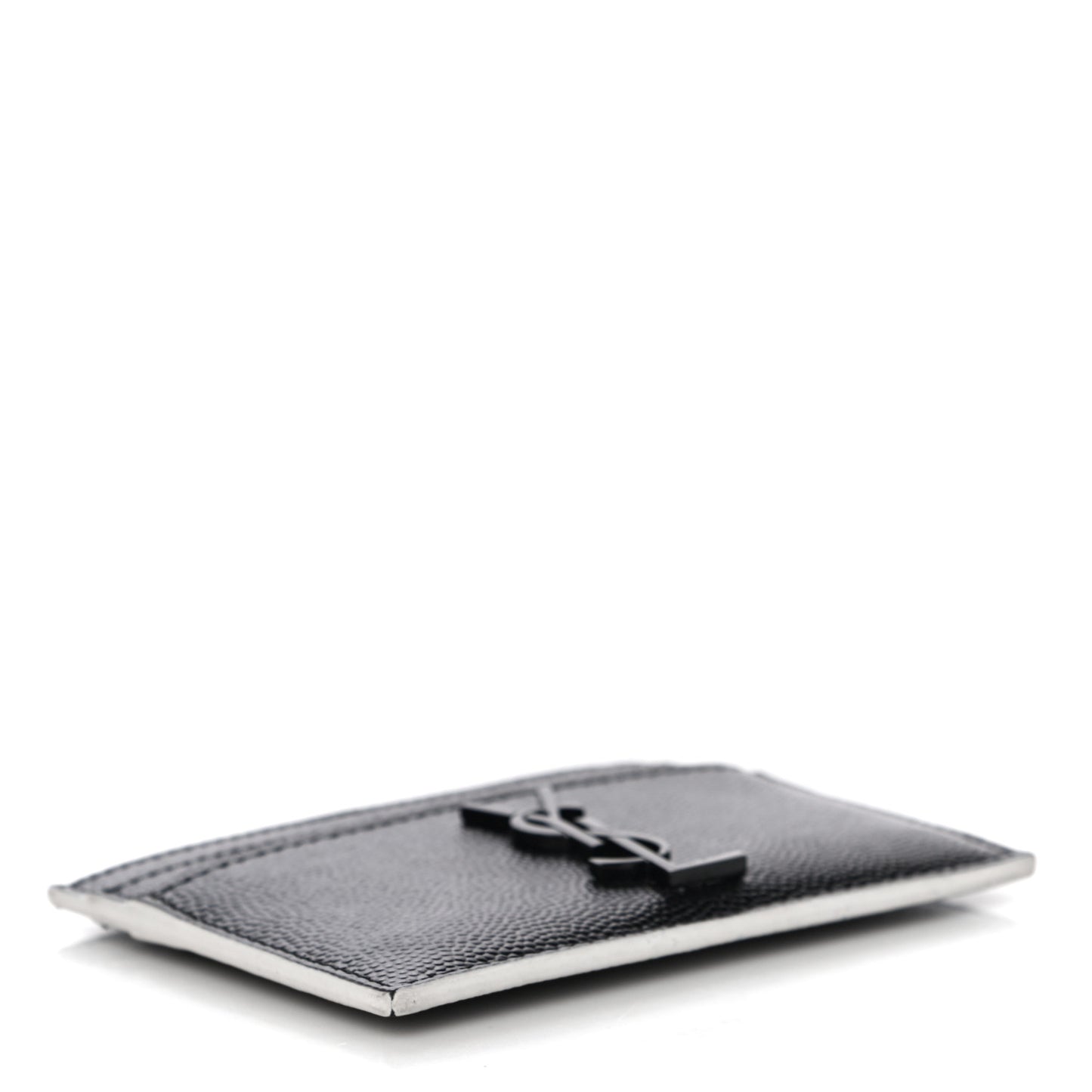 Grain De Poudre Monogram Credit Card Case Black White