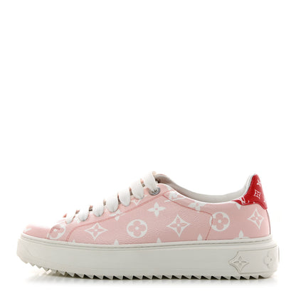 Louis Vuitton Monogram Giant Time Out Sneakers 38.5 Rose Rouge 1 of 9
