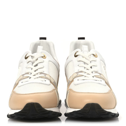 Louis Vuitton Calfskin Damier Azur Run Away Sneakers 38 White 3 of 10