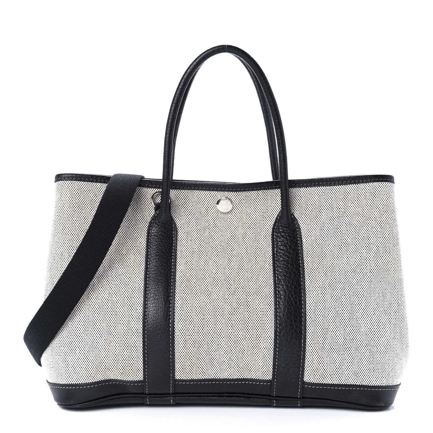 Hermes Twill D H Negonda Garden Party 30 TPM Ecru Black 1 of 9