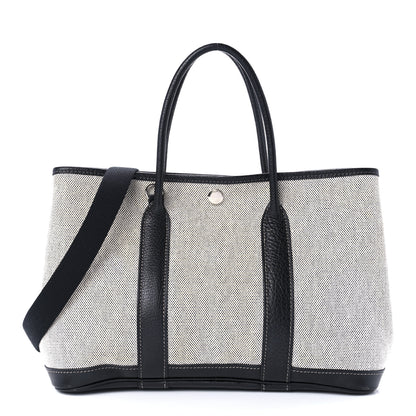 Hermes Twill D H Negonda Garden Party 30 TPM Ecru Black 1 of 9