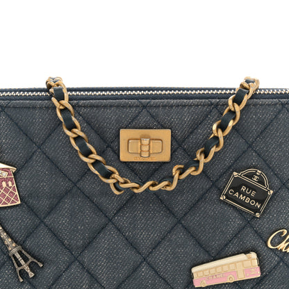 Chanel Denim Lucky Charms 2.55 Reissue Small Clutch With Chain Blue 8 of 12