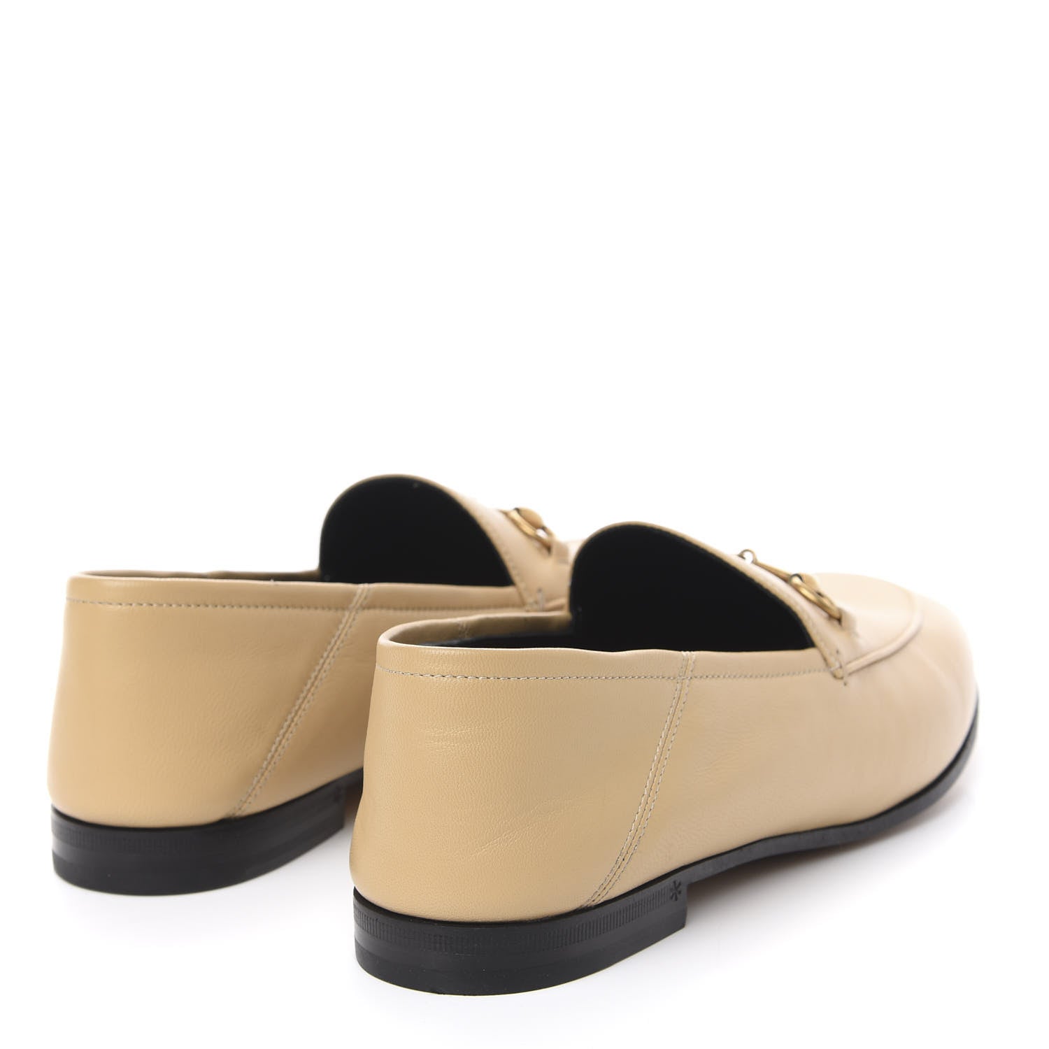 Gucci Lambskin Womens Brixton Horsebit Loafers 40 Wheat 4 of 9