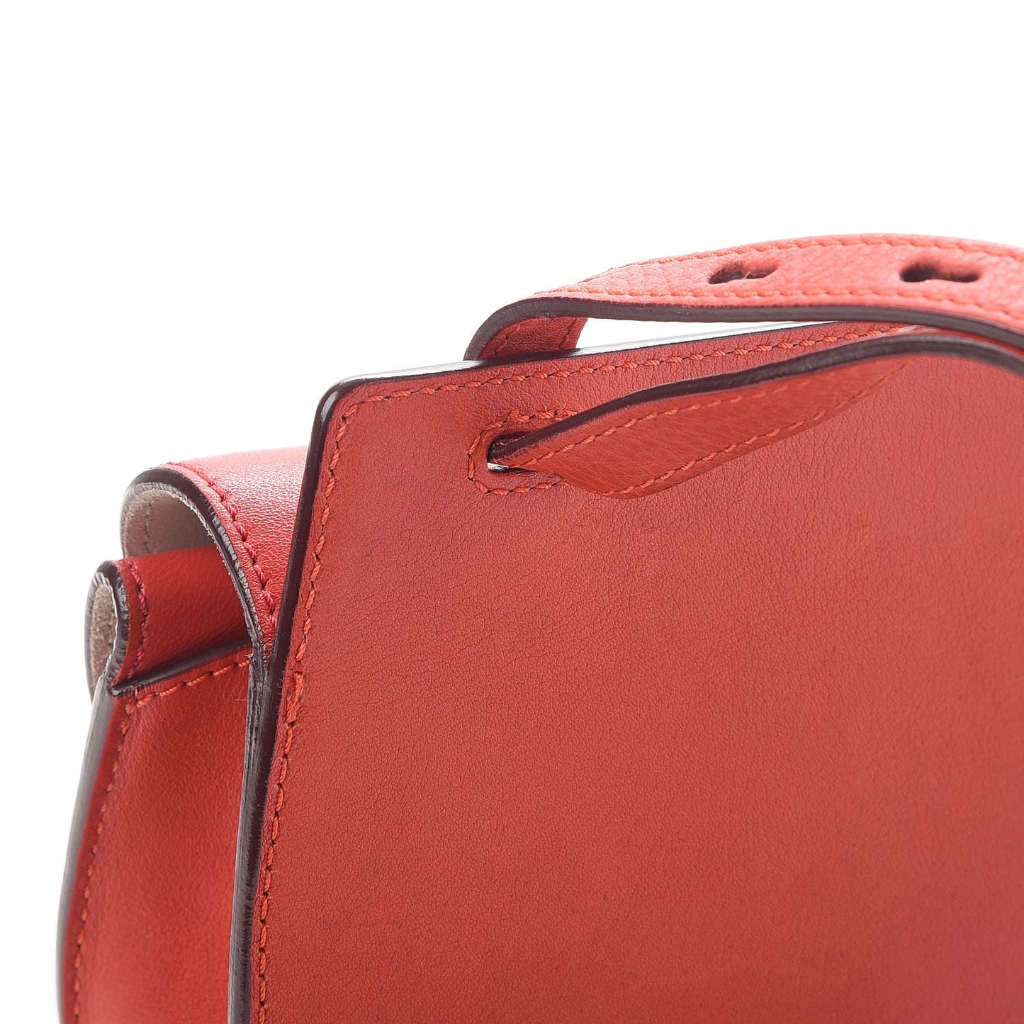 Calfskin Mini Georgia Crossbody Bag Paprika Red